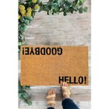 Karmat Hello Goodbye, Ters Yazı, İç Ve Dış Kapı Önü Paspası, Dijital Baskı Paspas