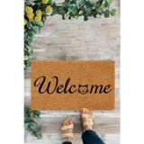Karmat Kedi Desenli, Welcome, İç Ve Dış Kapı Önü Paspası