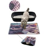 Karmat Kedi Kumu Paspası, Delikli Kedi Tuvaleti Paspası, Dijital Baskılı Paspas-40*60