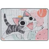 Karmat Kedi Kumu Paspası Delikli Kedi Tuvaleti Paspası Neşeli Kedi Paspası 40 x 60 cm - Renkli