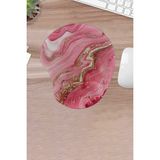Karmat Pembe Mermer, Mermer Desenli Mouse Pad, Konforlu, Bilek Destekli Mouse Pad, Bilgisayar Aksesuarı