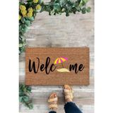 Karmat Şemsiye, Welcome, Renkli İç Ve Dış Kapı Önü Paspası, Dekoratif Paspas