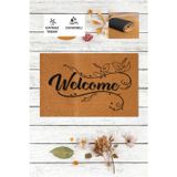 Karmat Welcome, Kuşlar, Kuş Desenleri Kapı Önü Paspası, Ev Hediyesi Paspas, Çeyiz Eşyası