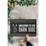 Karmat Welcome The Dark Side, Yazılı Siyah Paspas, İç Ve Dış Dekoratif Kapı Önü Paspası
