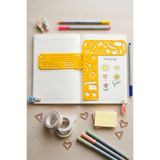 Karmelom Studio 3 Kanatlı Katlanabilir Bullet Journal Sayfa Düzenleme ve Hobi Şablon Cetvel Set