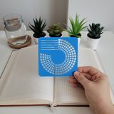 Karmelom Studio Bullet Journal Alışkanlık Çemberi Şablon Cetvel - Mavi