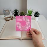 Karmelom Studio Bullet Journal Alışkanlık Çemberi Şablon Cetvel - Pembe