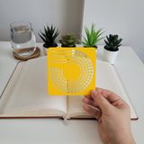 Karmelom Studio Bullet Journal Alışkanlık Çemberi Şablon Cetvel - Sarı