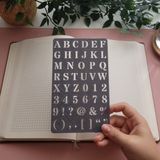 Karmelom Studio Bullet Journal Büyük Harf Şablon Cetvel - Gri