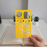 Karmelom Studio Bullet Journal Dijital Rakam Detaylı Şablon Cetvel - Sarı