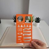 Karmelom Studio Bullet Journal Dijital Rakam Detaylı Şablon Cetvel - Turuncu