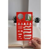 Karmelom Studio Bullet Journal Dijital Rakam Detaylı Şablon Cetvel