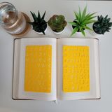 Karmelom Studio Bullet Journal El Yazısı Font Büyük ve Küçük Harf 2'li Şablon Cetvel Set - Sarı
