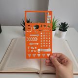 Karmelom Studio Bullet Journal Günlük Plan Ikonları Şablon Cetvel - Turuncu