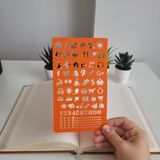 Karmelom Studio Bullet Journal Montessori Günlük Yaşam Simgeleri Şablon Cetvel - Turuncu