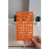 Karmelom Studio Bullet Journal Montessori Listeleme ve Günlük Yaşam Simgeleri Şablon Cetvel