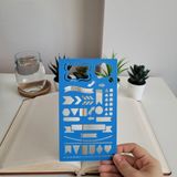 Karmelom Studio Bullet Journal Ok Yönlendirme Detaylı Şablon Cetvel - Mavi