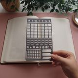 Karmelom Studio Bullet Journal Planlayıcı Şablon Cetvel - Gri