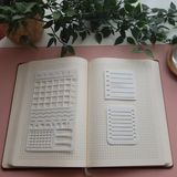 Karmelom Studio Bullet Journal Planlayıcı ve Notluk Şablon Cetvel Set - Beyaz