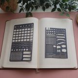 Karmelom Studio Bullet Journal Planlayıcı ve Tasarım Şablon Cetvel Set - Gri