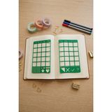 Karmelom Studio Bullet Journal Takvim 2'li Şablon Cetvel Set - Haftalık & Aylık Planlama Cetveli - Yeşil