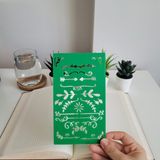 Karmelom Studio Bullet Journal Yaprak Desenli Başlık Şablon Cetvel - Yeşil