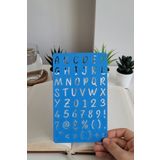 Karmelom Studio Büyük Harf El Yazısı Şablon Cetvel - Bullet Journal Doğal Formlu Başlık Yazımı Için
