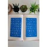 Karmelom Studio El Yazısı Harf Şablon Cetvel Set - Bullet Journal Için Büyük Ve Küçük Harf Ikili Takım