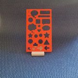 Karmelom Studio Kırmızı Bullet Journal Model Imgeleri Şablon Cetvel 17,5 cm x 10,4 cm