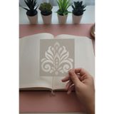 Karmelom Studio Mandala Çizim Boyama Yaprak Desenli Şablon Cetvel