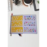 Karmelom Studio Montessori Tematik Figürlü Şablon Cetvel Set (3 Parça) - 02-Sarı