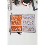 Karmelom Studio Montessori Tematik Figürlü Şablon Cetvel Set (3 Parça) - Turuncu