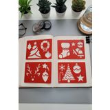 Karmelom Studio Yılbaşı Temalı 4'lü Şablon Cetvel Set