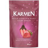 Karmen 80 gr Sütlü Çikolatalı Çilek Draje