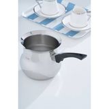 Karmen Çelik Cezve - 1350 ml - Gümüş - Siyah
