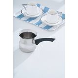 Karmen Çelik Cezve - 375 ml - Gümüş - Siyah