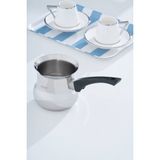 Karmen Çelik Cezve - 700 ml - Gümüş - Siyah