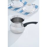 Karmen Çelik Cezve - 900 ml - Gümüş - Siyah