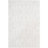 Karmen Halı Best 115A Beyaz Modern Geometrik Desen Parlak Makinada Yıkanabilir Salon Halısı,80 X 150