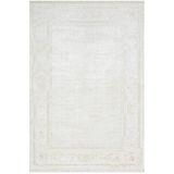 Karmen Halı Elegance Eg002A Gri Halı Bej Detaylı Çerçeveli Modern Viskon Doğal Iplik Bambu Halı Tozu Az,97 X 200