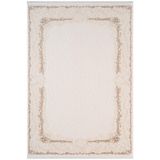 Karmen Halı Fontana Ft001W Krem Bej Akrilik Halı Klasik Desen Pamuk Taban Tozu Az Salon Oturma Odası Halısı,80 X 300