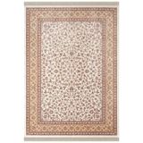 Karmen Halı Imperial Luxe Il001R Krem Bej Çerçeveli Halı Klasik Desen 100 Tarak Bambu Viskon İpek Serisi,100 X 300