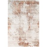 Karmen Halı İndigo Id008T Beyaz Kahve Modern Desen Akrilik İplik Tozuaz Pamuk Taban Salon Mutfak Halısı,80 X 150