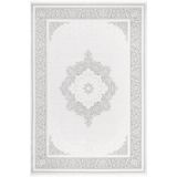 Karmen Halı Jade Jd004G Gri Halı Klasik Çerçeve Desenli Triko Akrilik Pamuk Tabanlı Kaymaz Yumuşak Salon Halısı,160 X 230