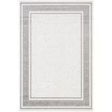 Karmen Halı Jade Jd005G Gri Halı Klasik Çerçeve Desenli Triko Akrilik Pamuk Tabanlı Kaymaz Salon Halısı Koridor,200 X 290