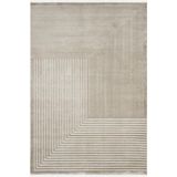 Karmen Halı Jade Jd016B Bej Halı Modern Geometrik Desenli Triko Akrilik Pamuk Tabanlı Kaymaz Salon Halısı,100 X 300