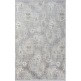 Karmen Halı Lotus 8557 Açık Gri Halı Gri Detaylı Modern Ince Akrilik Tozuaz Salon Halısı Yatak Odası Koridor,80 X 150