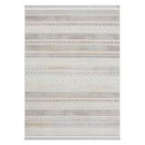 Karmen Halı Lotus 8571 Gri Halı Renkli Kilim Desenli Modern İnce Akrilik Tozuaz Salon Oturma Odası Halısı,80 X 150