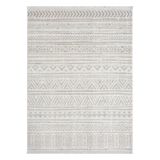 Karmen Halı Lotus 8575 Gri Halı İskandinav Desenli Modern İnce Akrilik Tozuaz Salon Halısı Yatak Odası Koridor,100 X 200