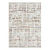Karmen Halı Lotus 8576 Gri Halı Renkli Detay Modern Desenli İnce Akrilik Tozuaz Salon Halısı Yatak Odası Koridor,150 X 230